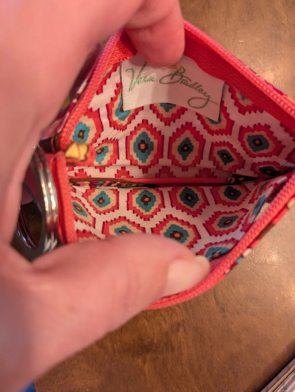 Vera Bradley Retired Call Me Coral Zip ID Case